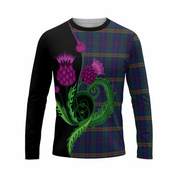 Jenkins of Wales Tartan Long Sleeve T-Shirt Traditional Scottish Thistle