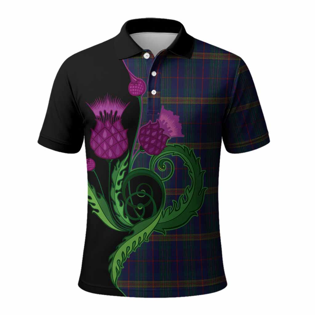 Jenkins of Wales Tartan Polo Shirt Traditional Scottish Thistle