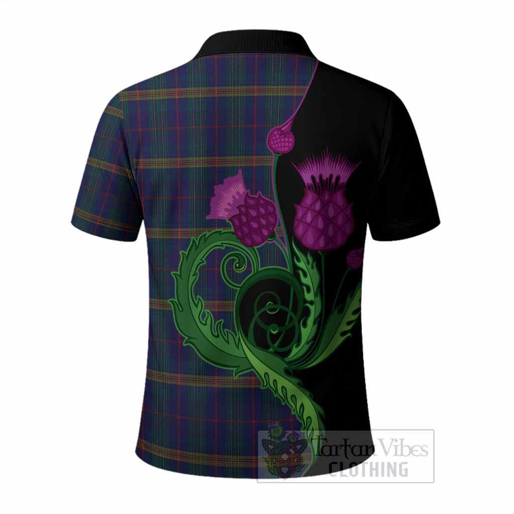 Jenkins of Wales Tartan Polo Shirt Traditional Scottish Thistle