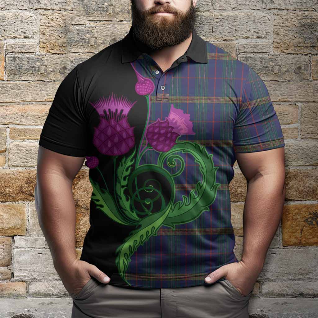Jenkins of Wales Tartan Polo Shirt Traditional Scottish Thistle