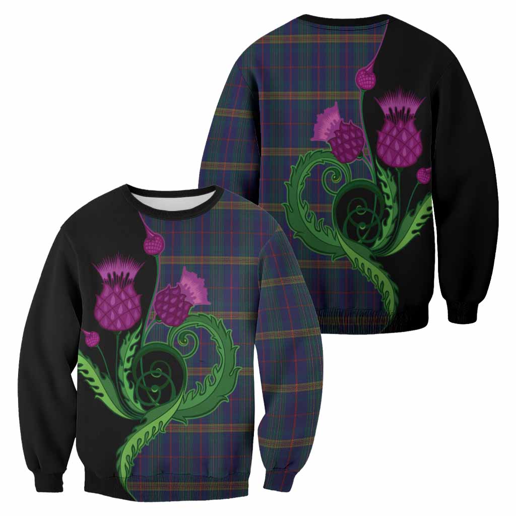 Jenkins of Wales Tartan Sweatshirt Traditional Scottish Thistle