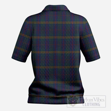 Jenkins of Wales Tartan Women’s Polo Sweater Top