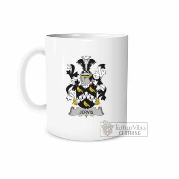 Tartan Vibes Clothing Jervis Irish Clan Coat of Arms Ceramic Mug