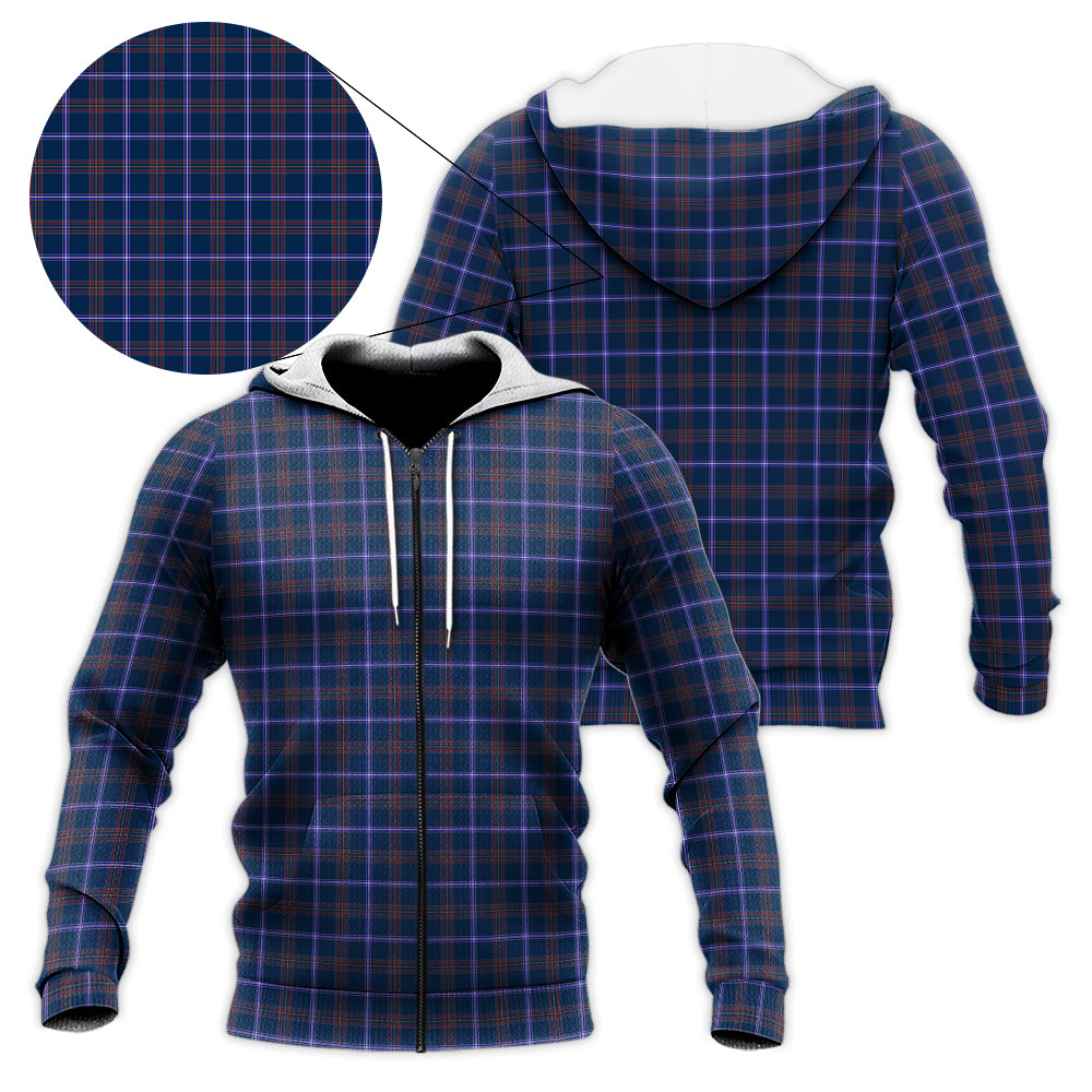 Tartan Vibes Clothing Jewish Tartan Knitted Hoodie