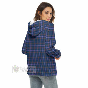 Tartan Vibes Clothing Jewish Tartan Women's Borg  Half Zip Fleece Hoodie