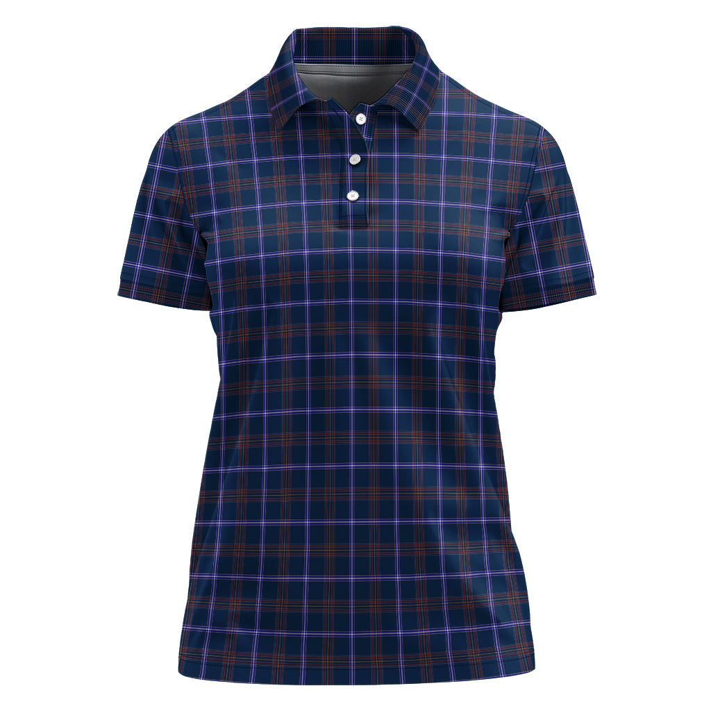 Tartan Vibes Clothing Jewish Tartan Polo Shirt For Women