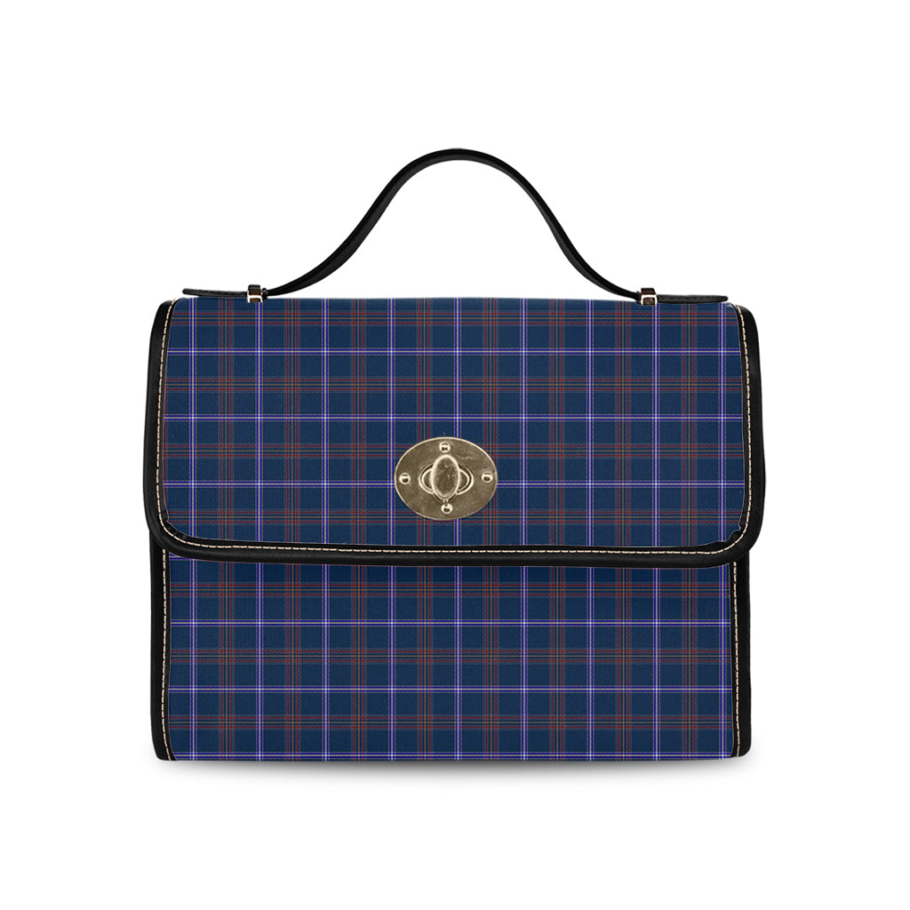Tartan Vibes Clothing Jewish Tartan Leather Strap Waterproof Canvas Bag
