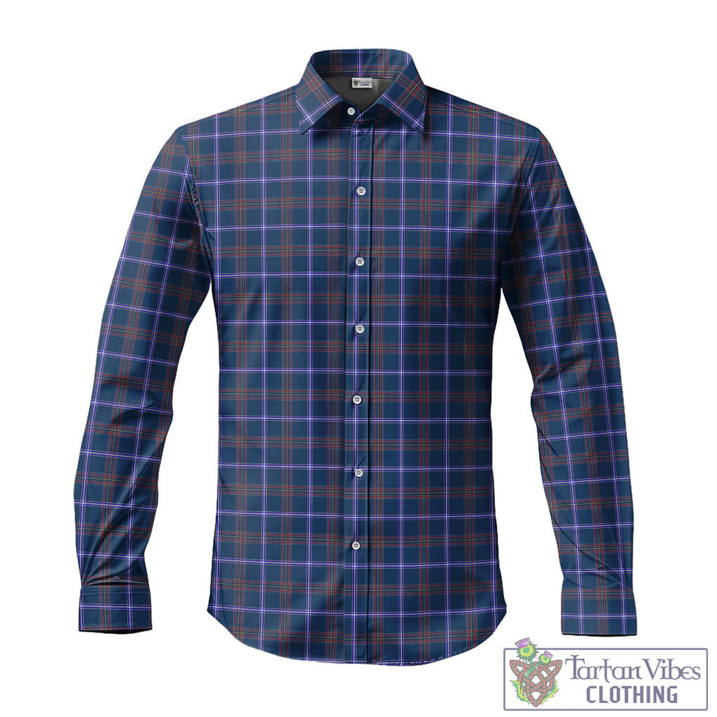 Tartan Vibes Clothing Jewish Tartan Long Sleeve Button Up Shirt
