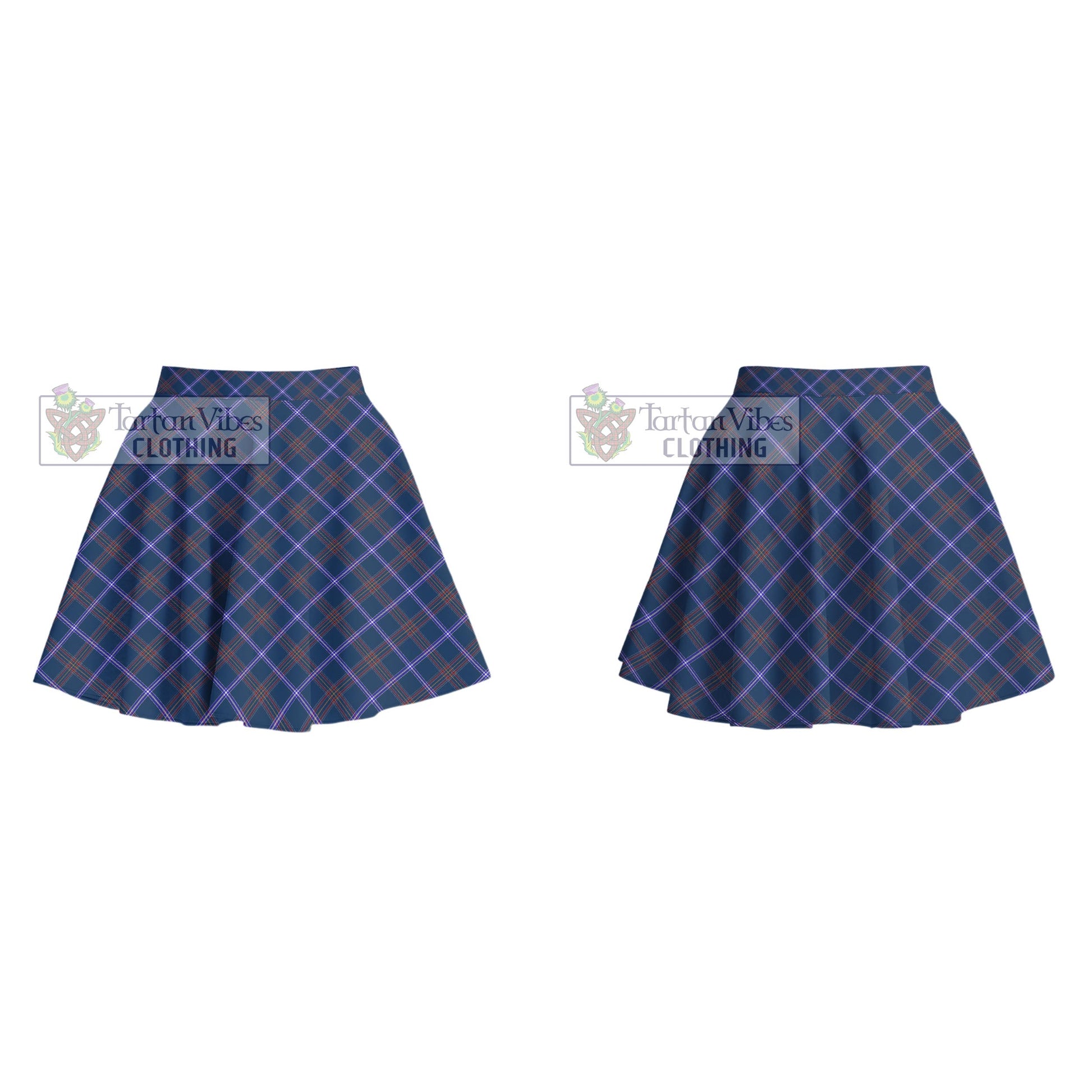 Jewish Tartan Women's Plated Mini Skirt Cross Style - Tartan Vibes Clothing