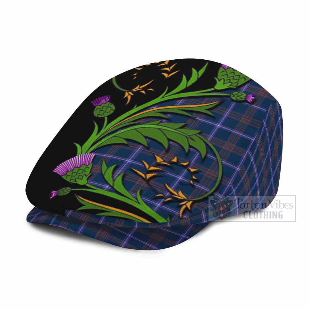 Jewish Tartan Flat Cap, Jeff Cap Scottish Thistle Pride Heritage Art