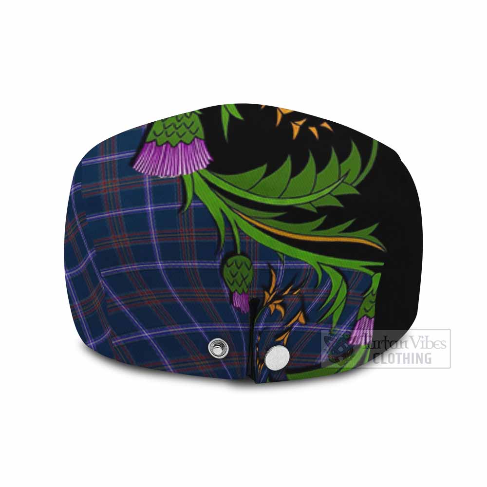 Jewish Tartan Flat Cap, Jeff Cap Scottish Thistle Pride Heritage Art