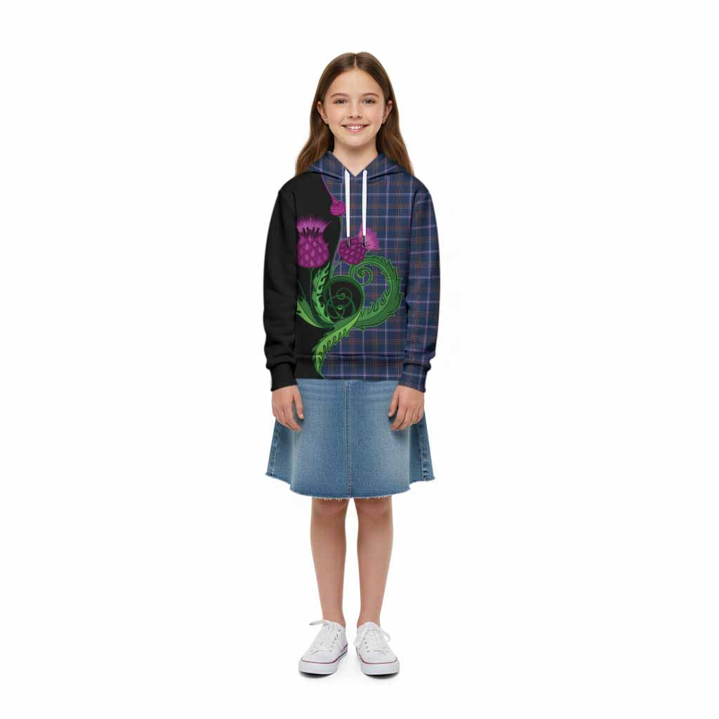 Jewish Tartan Kid Hoodie Traditional Scottish Thistle