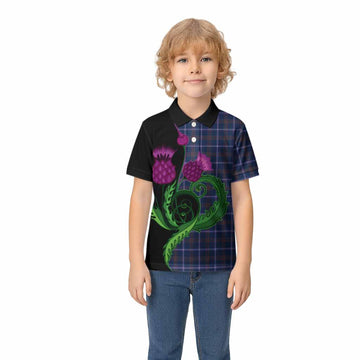 Jewish Tartan Kid Polo Shirt Traditional Scottish Thistle