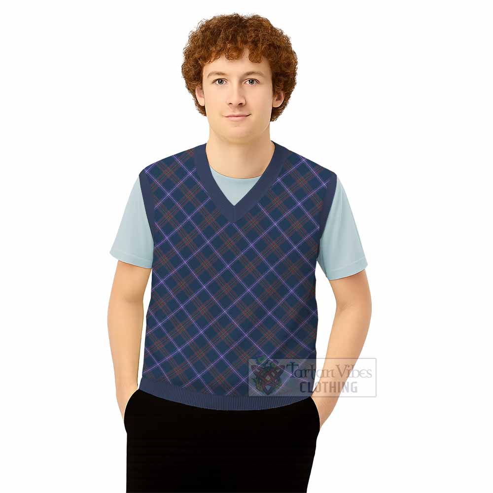Jewish Tartan  Knitted V-Neck Vest Cross Style