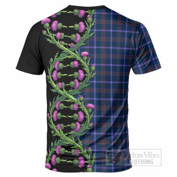 Jewish Tartan T-Shirt Scottish Identity Thistle Flower DNA Strand Art
