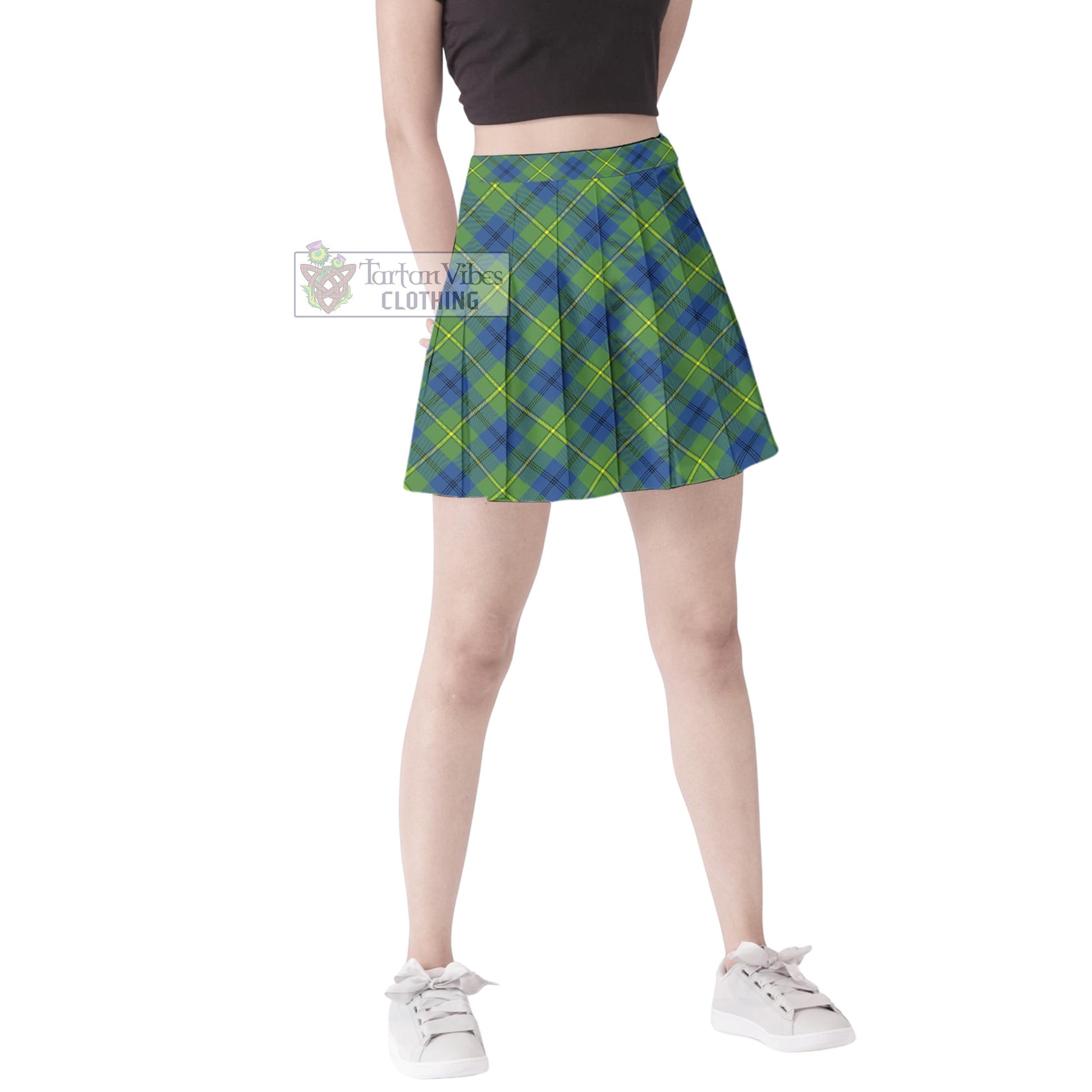 Tartan Vibes Clothing Johnston Ancient Tartan Women's Plated Mini Skirt