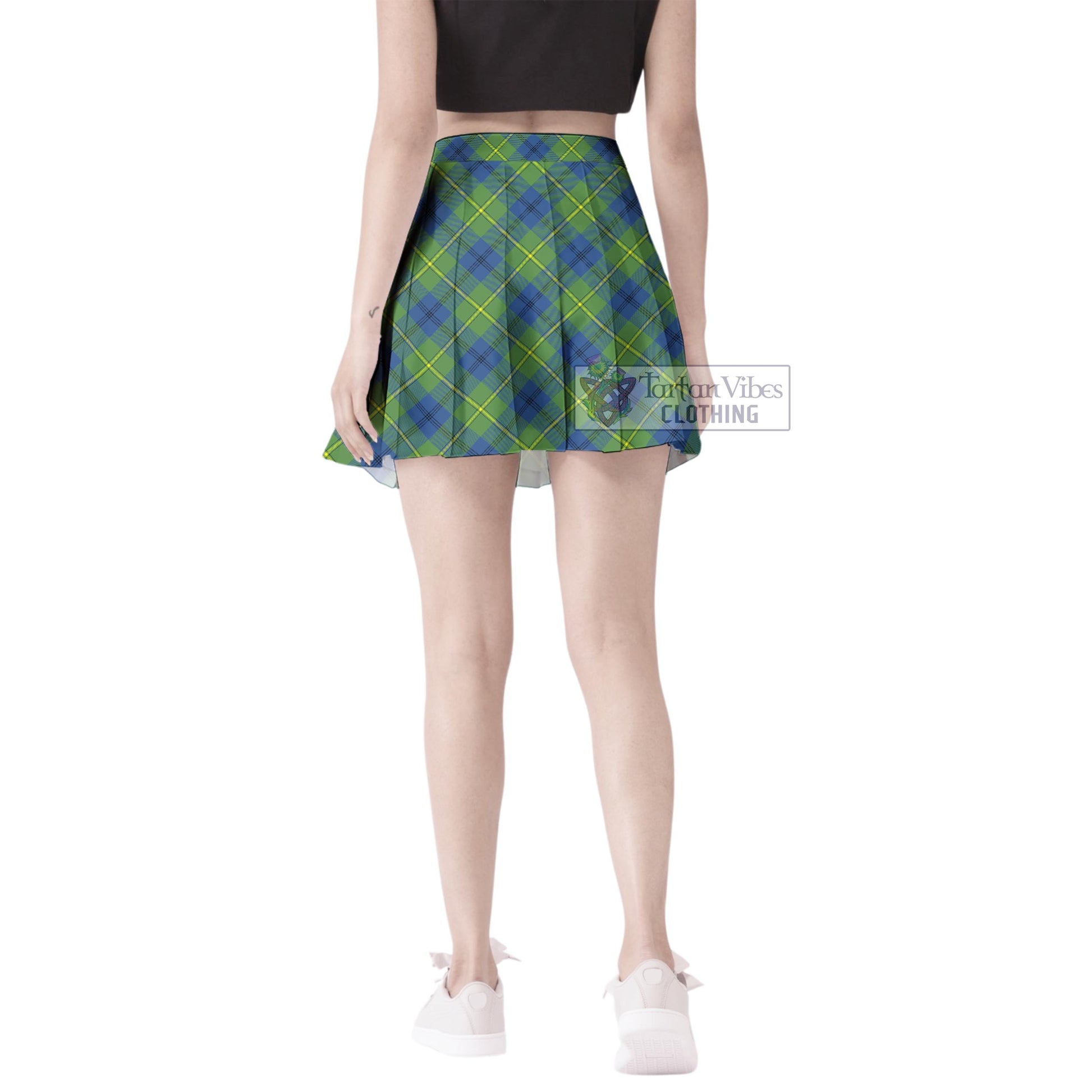 Tartan Vibes Clothing Johnston Ancient Tartan Women's Plated Mini Skirt