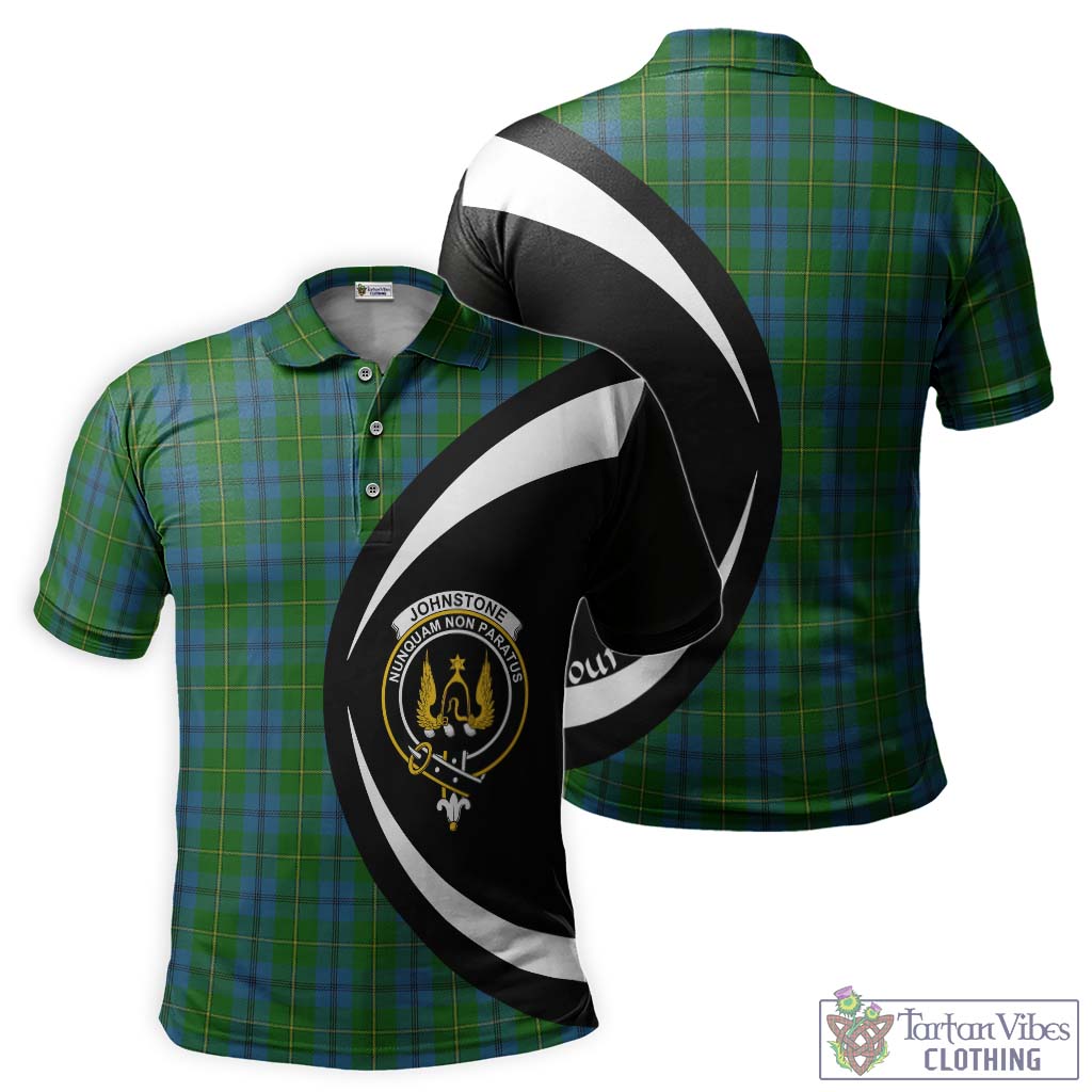 Johnstone (Johnston) Tartan Men's Polo Shirt with Family Crest Circle Style Kid - Tartan Vibes Clothing