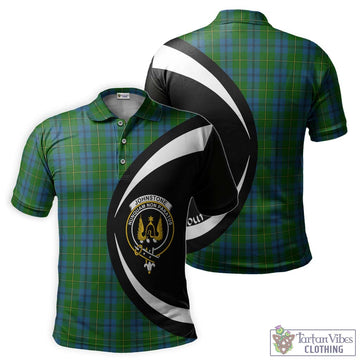 Johnstone (Johnston) Tartan Men's Polo Shirt with Family Crest Circle Style Kid - Tartan Vibes Clothing