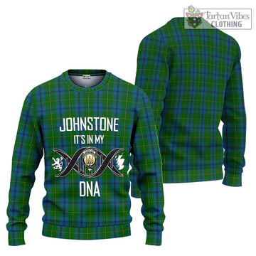 Johnstone (Johnston) Tartan Ugly Sweater with Family Crest DNA In Me Style