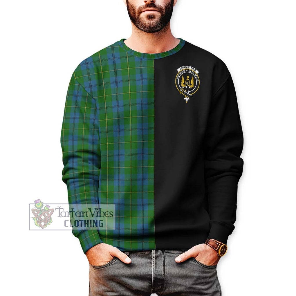 Johnstone (Johnston) Tartan Sweatshirt with Family Crest and Half Of Me Style Unisex - Tartanvibesclothing Shop