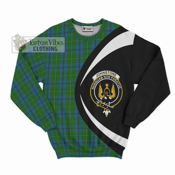 Johnstone (Johnston) Tartan Sweatshirt with Family Crest Circle Style Unisex - Tartan Vibes Clothing