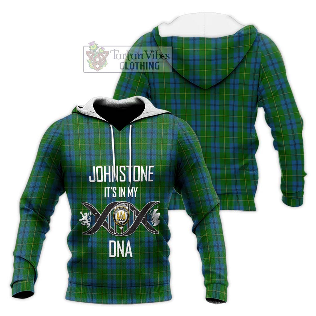 Johnstone (Johnston) Tartan Knitted Hoodie with Family Crest DNA In Me Style Unisex Knitted Pullover Hoodie - Tartanvibesclothing Shop