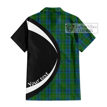 Johnstone (Johnston) Tartan Hawaiian Shirt with Family Crest Circle Style