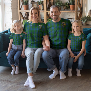 Johnstone Tartan T-Shirt with Family Crest