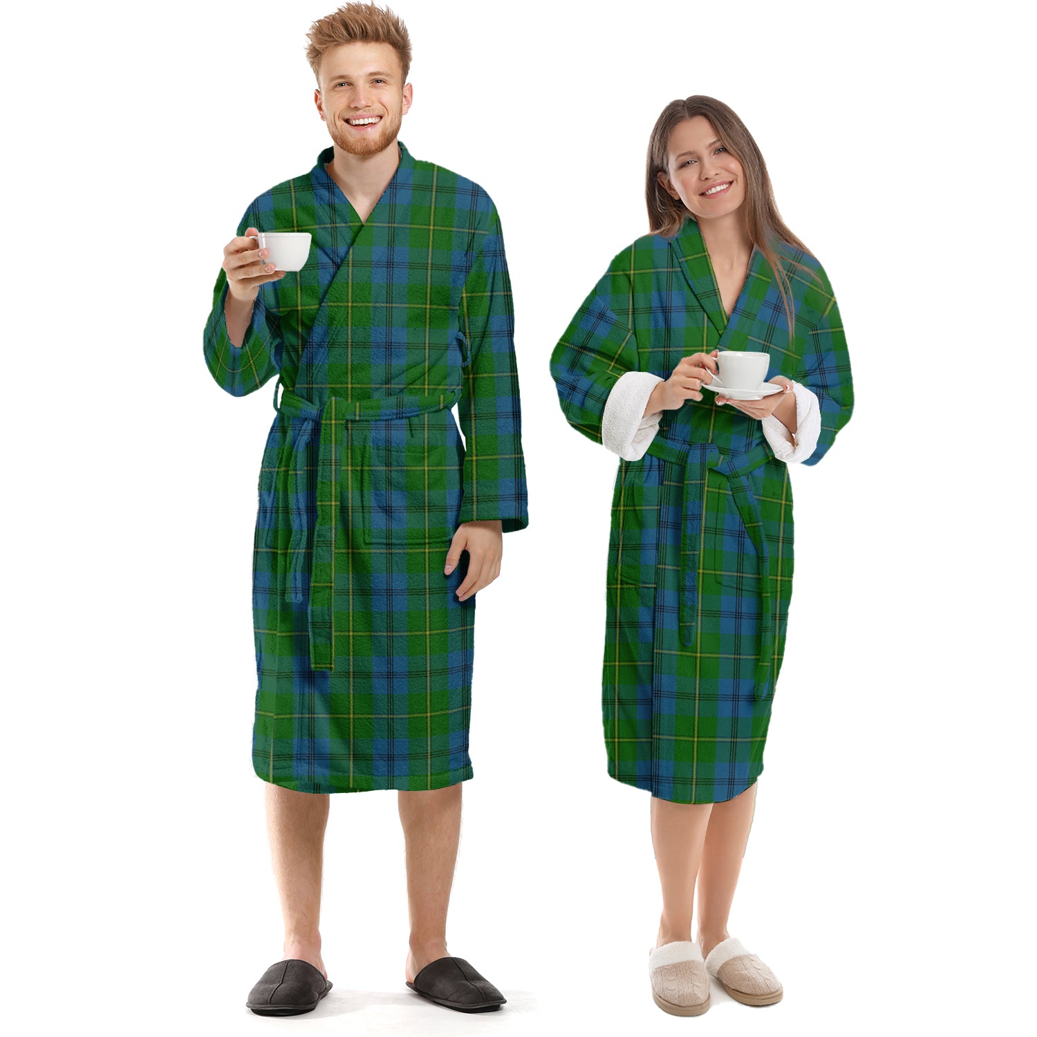 Johnstone (Johnston) Tartan Bathrobe Unisex S - Tartan Vibes Clothing