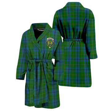Johnstone (Johnston) Tartan Bathrobe with Family Crest