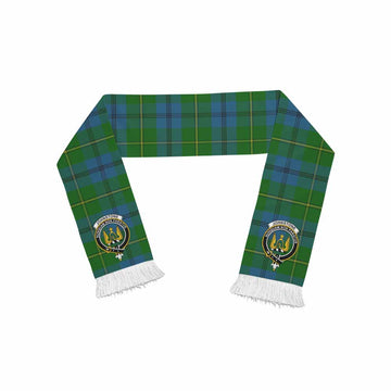 Johnstone (Johnston) Tartan Ruffneck Scarf with Family Crest