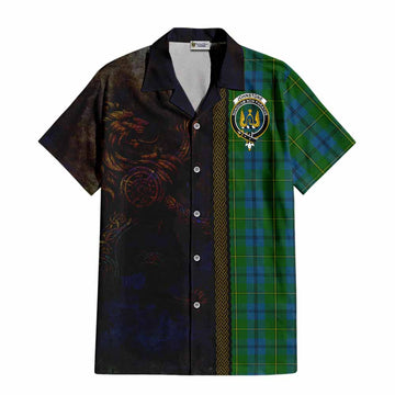 Johnstone (Johnston) Tartan Family Crest Hawaiian Shirt Alba Gu Brath Be Brave Lion Ancient Style