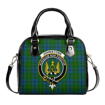 Johnstone Tartan Shoulder Handbags with Family Crest
