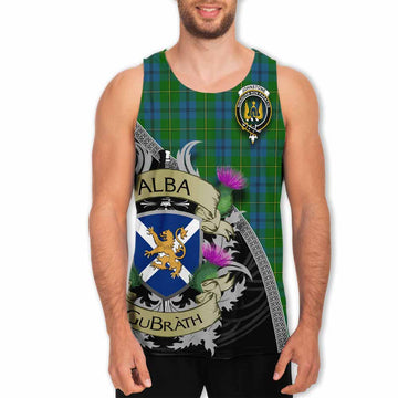 Johnstone (Johnston) Tartan Family Crest Men's Tank Top Lion Rampant Royal Thistle Shield Celtic Inspired