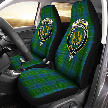 Johnstone-Johnston Tartan Car Seat Cover with Family Crest One Size - Tartanvibesclothing