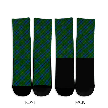 Johnstone (Johnston) Tartan Crew Socks Cross Style