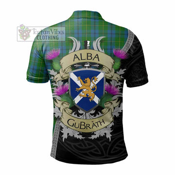 Johnstone (Johnston) Tartan Family Crest Polo Shirt Lion Rampant Royal Thistle Shield Celtic Inspired