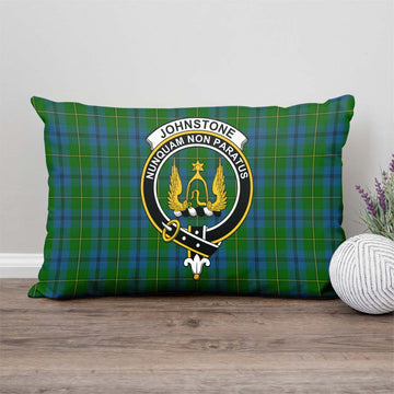 Johnstone-Johnston Tartan Pillow Cover with Family Crest Rectangle Pillow Cover - Tartanvibesclothing