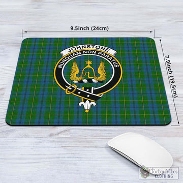Johnstone Tartan Mouse Pad with Family Crest