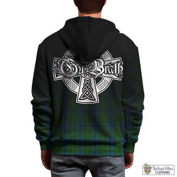 Tartan Vibes Clothing Johnstone-Johnston Tartan Hoodie Featuring Alba Gu Brath Family Crest Celtic Inspired