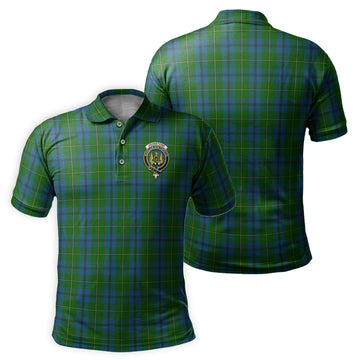 Johnstone Tartan Men's Polo Shirt with Family Crest