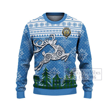 Johnstone (Johnston) Clan Christmas Ugly Sweater Celtic Reindeer Style