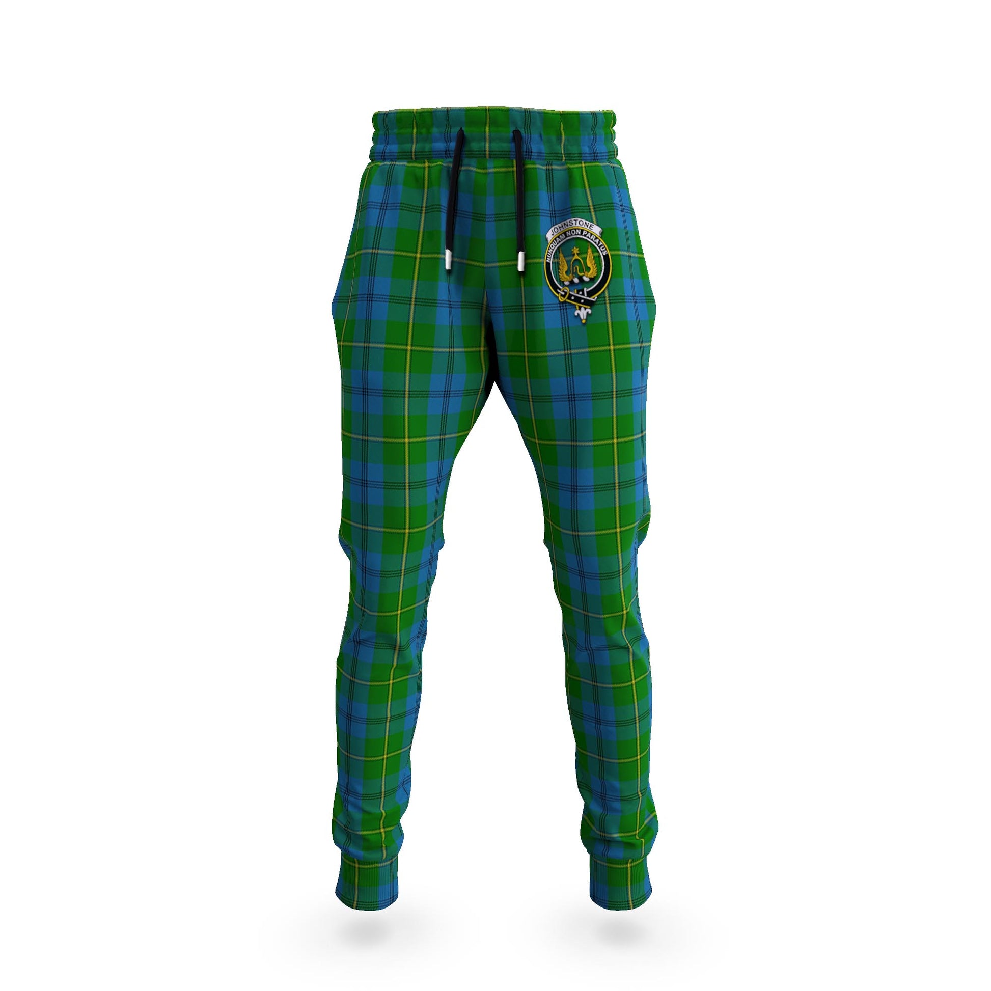 Johnstone (Johnston) Tartan Joggers Pants with Family Crest 5XL - Tartan Vibes Clothing