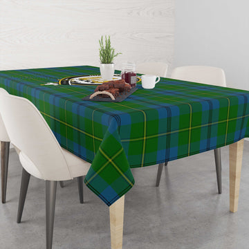 Johnstone-Johnston Tatan Tablecloth with Family Crest