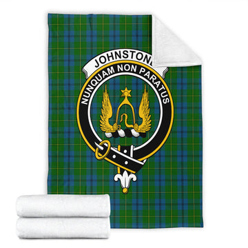 Johnstone-Johnston Tartan Blanket with Family Crest