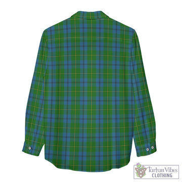 Tartan Vibes Clothing Johnstone-Johnston Tartan Womens Casual Shirt with Family Crest