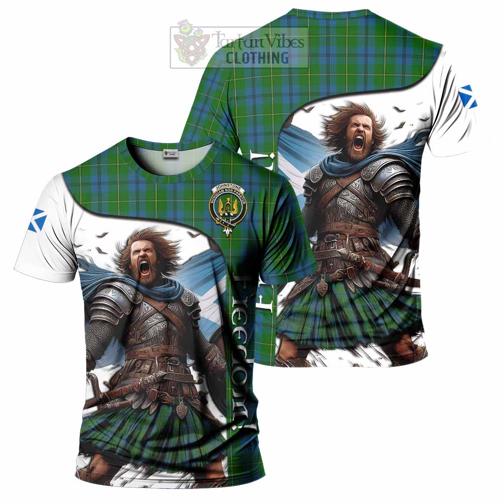 Johnstone (Johnston) Crest Tartan T-Shirt Inspired by the Freedom of Scottish Warrior