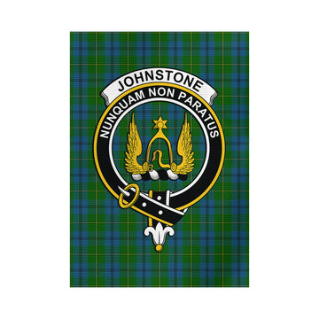 Johnstone (Johnston) Tartan Garden Flag with Family Crest