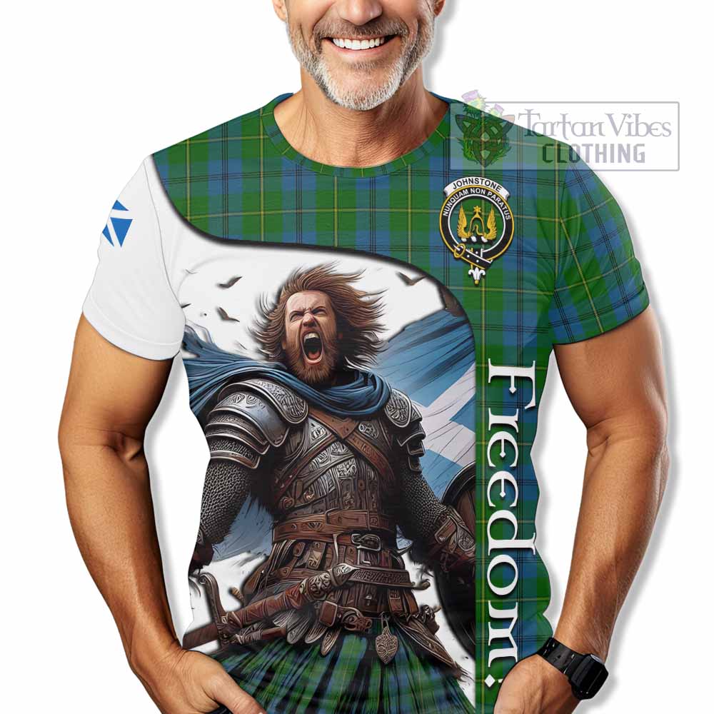Johnstone (Johnston) Crest Tartan T-Shirt Inspired by the Freedom of Scottish Warrior